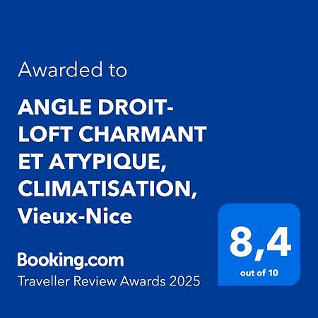 Angle Droit- Loft Charmant Et Atypique, Climatisation, Vieux-นีซ ภายนอก รูปภาพ