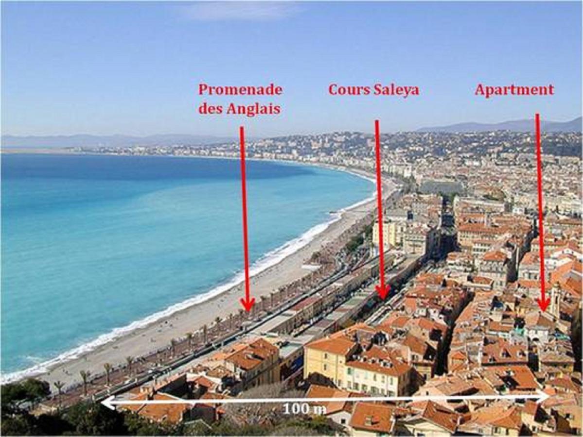 Angle Droit- Loft Charmant Et Atypique, Climatisation, Vieux-นีซ ภายนอก รูปภาพ